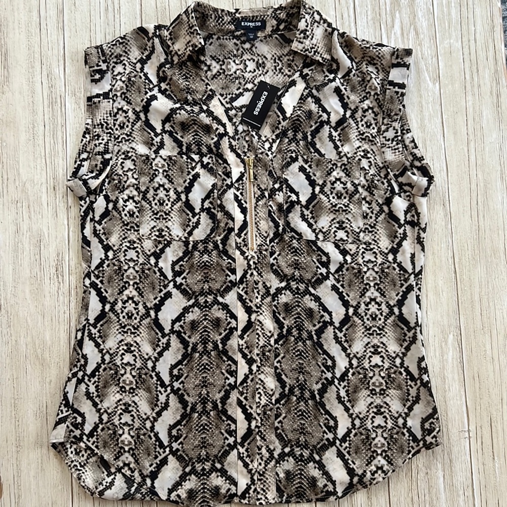 Express snake print blouse